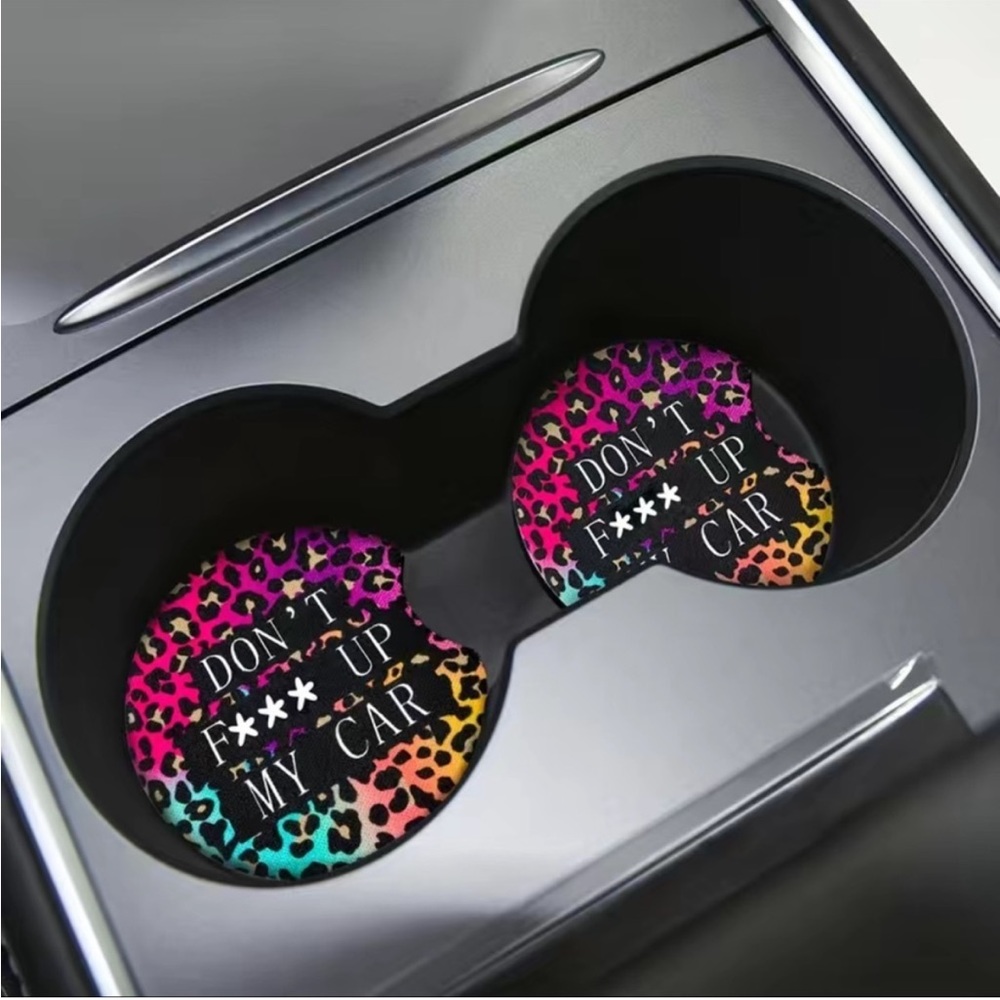 2 piece Don't F*** Up My Car Funny Car Coasters
